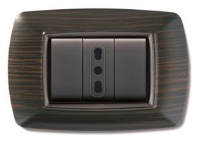 PLACCA MYLIFE 3 MODULI WENGE'