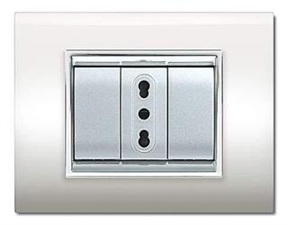 PLACCA NEWPRESTIGE 3 MODULI BIANCO