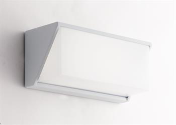 Applique da Esterno in Alluminio goffrato colore Bianco led Integrato da 12W e 4000K con IP54