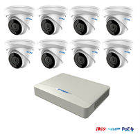 KIT HYUNDAI 8 T. IP DOME 4MP+NVR IP 8 CANALI CON POE