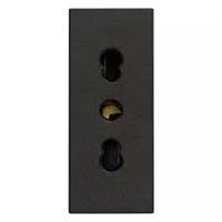 Presa bipasso Vimar Linea 30203.G standar italiana 16A 1 modulo colore nero