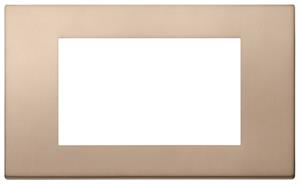 Placca Vimar Linea 30654.71 4 moduli colore bronzo