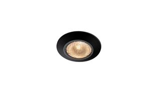 Faretto a Led incasso Fisso Rotondo colore Nero da 1 Watt 3000K Driver non incluso