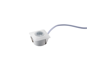 Faretto a Led incasso Fisso Quadrato colore Bianco da 1 Watt 3000K Driver non incluso