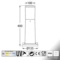 Faro da Terra Fumagalli colore Bianco IP55 attacco lampada E27