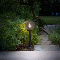 Lampioncino Sfera Da Giardino DM25cm con altezza da 130cm IP44 attacco E27