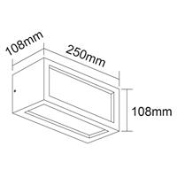 Applique Bot Lighting VIGO 3 da parete con corpo in alluminio e diffusore in policarbonato Attacco E27 Led non incluso IP54