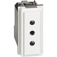 Presa Bticino Bipasso 2P+T da 10 A 250V 1 modulo colore Bianco