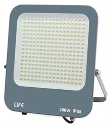 Proiettore Led Life Electronics con IP65 e sensore con LED SMD da 200W 4000K dimensioni da 318x284x33mm