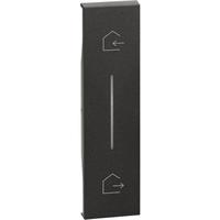 Cover illuminabile con Simbolo “Entra & Esci” Bticino per comando scenario wireless da incasso art. BTIK4570CWI 1 modulo colore Nero