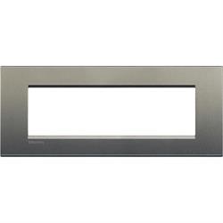 Placca quadra Living Light Bticino 7 moduli modello avenue materiale metallo