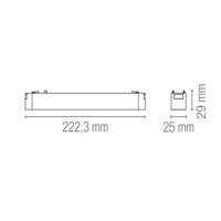 Proiettore Bernini Line Intec da 12W griglia ugr19 anti abbaglio finitura nero da 48V per binario bernini