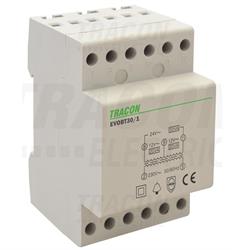 Trasformatore Din di sicurezza per suonerie 3 moduli 230V 12/24V da 30A